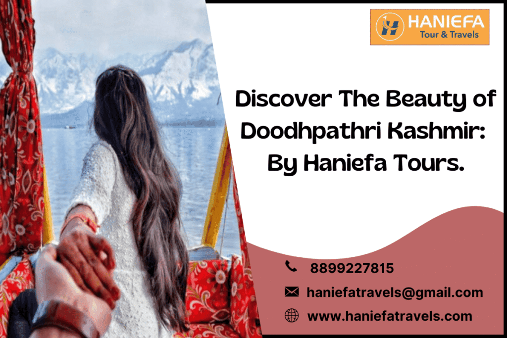 "Lush green meadows of Doodhpathri in Kashmir surrounded by pine forests and snow-capped mountains."