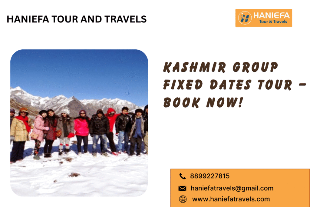 Kashmir group fixed dates