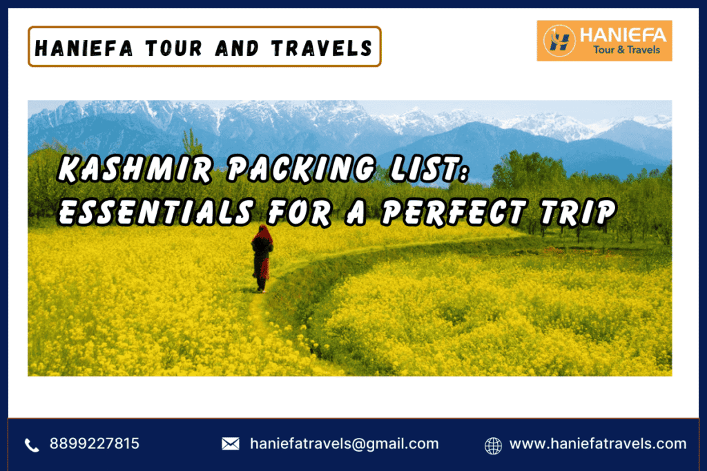 Kashmir packing list