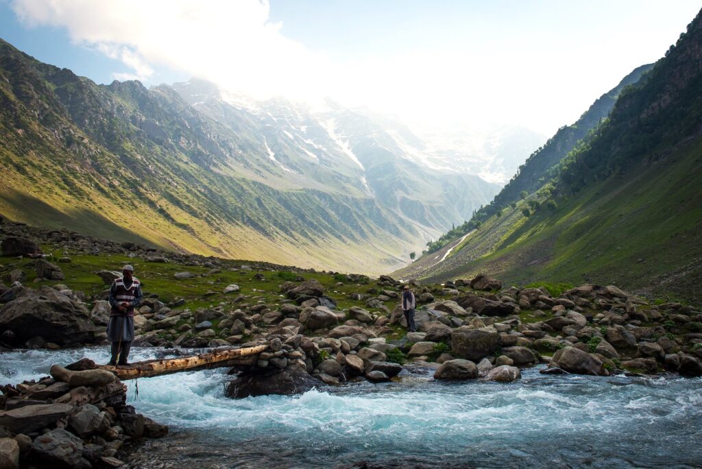 Kashmir alpine meadow trekking