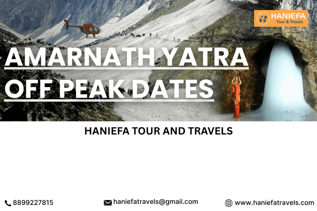 Off-peak dates for Amarnath Yatra Amarnath Yatra less crowded dates Best off-peak time for Amarnath Yatra Amarnath pilgrimage off-peak season When to visit Amarnath Yatra off-peak Amarnath Yatra low season dates Amarnath Yatra quieter dates Amarnath Yatra 2025 off-peak schedule Amarnath trek off-peak timing Amarnath Yatra best dates to avoid crowds