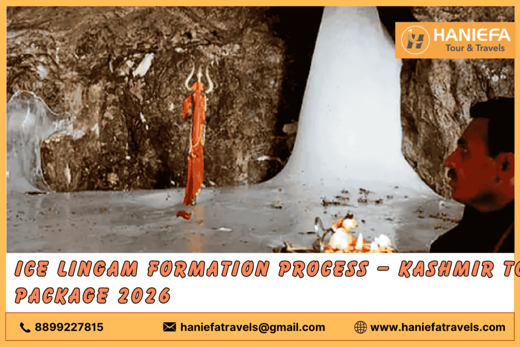 Amarnath cave temperature ice Shivling formation in Amarnath Amarnath Yatra travel guide Amarnath pilgrimage tour Shri Amarnathji Shrine Board Amarnath cave natural wonder book Kashmir tour with Amarnath Yatra spiritual tour to Amarnath Himalayan ice lingam mystery Amarnath darshan experience
