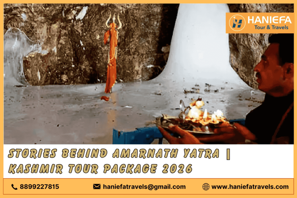 Stories behind Amarnath Yatra Amarnath Yatra legends Amarnath Yatra story Amarnath cave mythology Amar Katha story Kashmir tour package with Amarnath Yatra Spiritual significance of Amarnath Yatra Amarnath Yatra religious beliefs Mythical story of Amarnath cave Amarnath ice lingam miracle