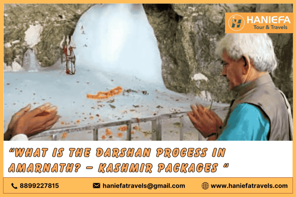 What is the darshan process in Amarnath?