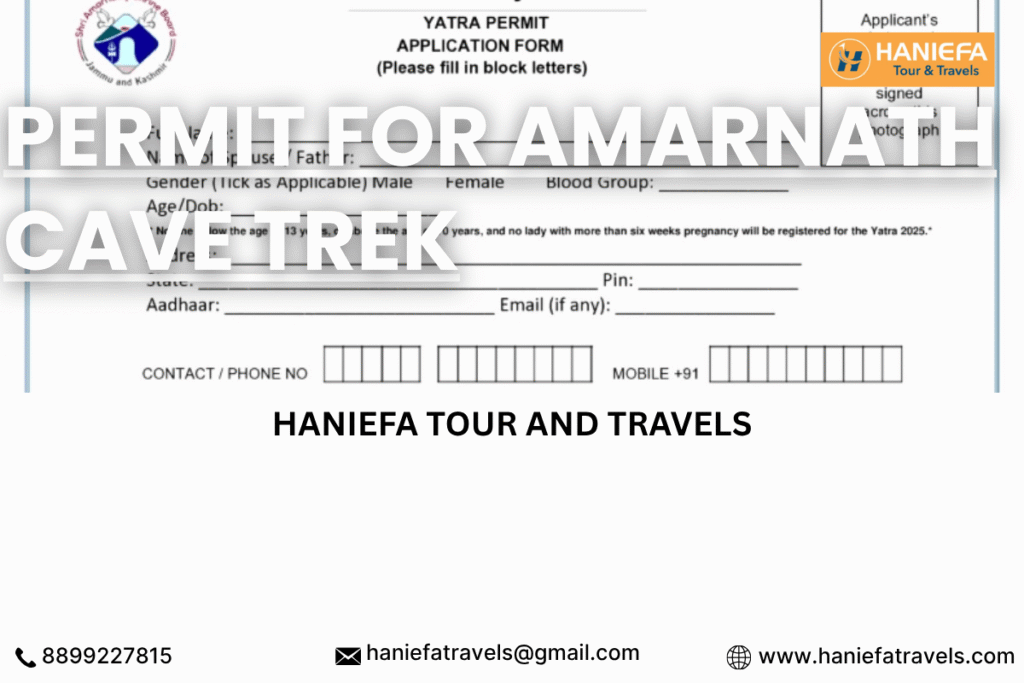 permit for Amarnath cave trek