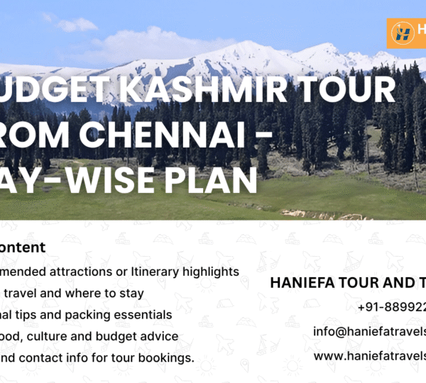Affordable Kashmir trip from Chennai Budget Kashmir itinerary 6 days Kashmir travel package Chennai Kashmir trip under ₹20,000 Kashmir tour cost from South India Kashmir trip for Tamil Nadu travelers Kashmir tour guide for South Indians Kashmir vacation from Chennai
