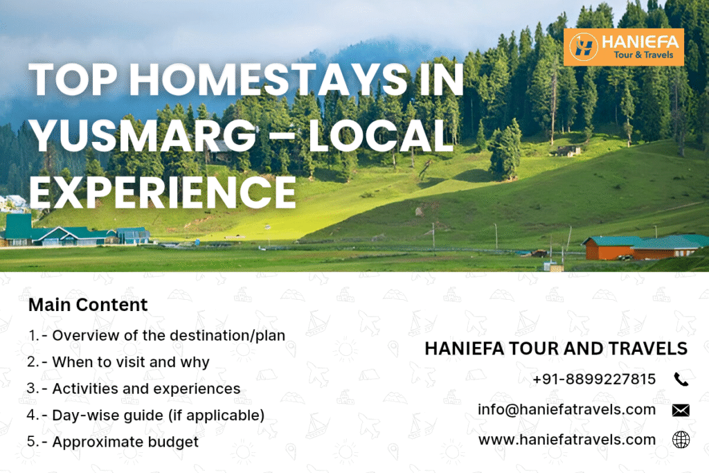 Top homestays in Yusmarg Best local stays in Yusmarg Kashmir Yusmarg homestay experience Affordable homestays in Yusmarg Offbeat places to stay in Kashmir Local accommodation in Yusmarg Family-friendly homestays in Kashmir Eco-friendly homestays Yusmarg Kashmir village tourism Where to stay in Yusmarg Kashmir
