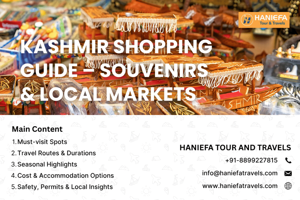 Souvenirs from Kashmir Local markets in Kashmir What to buy in Kashmir Best places to shop in Srinagar Authentic Kashmiri handicrafts Shopping in Pahalgam and Gulmarg Pashmina shawls Kashmir Where to buy saffron in Kashmir Kashmir dry fruits shopping Traditional Kashmiri clothes Floating market Dal Lake Handicraft markets in Kashmir Best time for shopping in Kashmir Kashmir 2025 travel shopping tips Shopping itinerary Kashmir tour