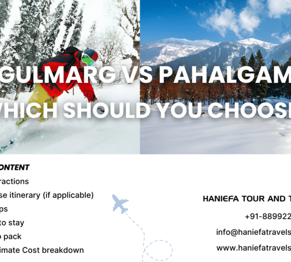 Which is better – Gulmarg or Pahalgam Gulmarg or Pahalgam for honeymoon Best time to visit Gulmarg and Pahalgam Family trip to Kashmir 2025 Gulmarg vs Pahalgam in winter Gulmarg vs Pahalgam in summer Snowfall destinations in Kashmir Gulmarg or Pahalgam for adventure Kashmir tour comparison Where to go in Kashmir – Gulmarg or Pahalgam